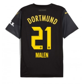 Billiga Borussia Dortmund Donyell Malen #21 Bortatröja 2024-25 Kortärmad